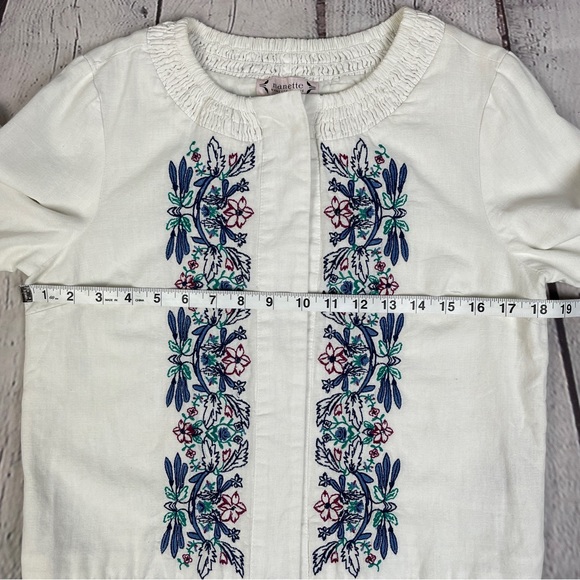 NANETTE LEPORE embroidered lined linen cotton boho lightweight jacket NEW size 2 - Picture 11 of 14